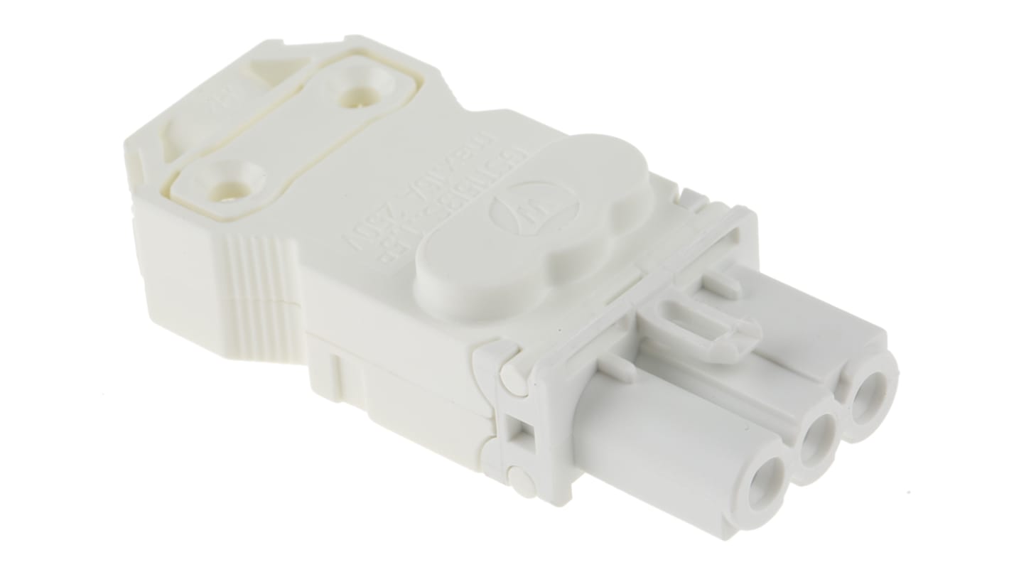 Wieland GST15i3 Series Mini Connector, 3-Pole, Female, Cable Mount, 16A, IP20