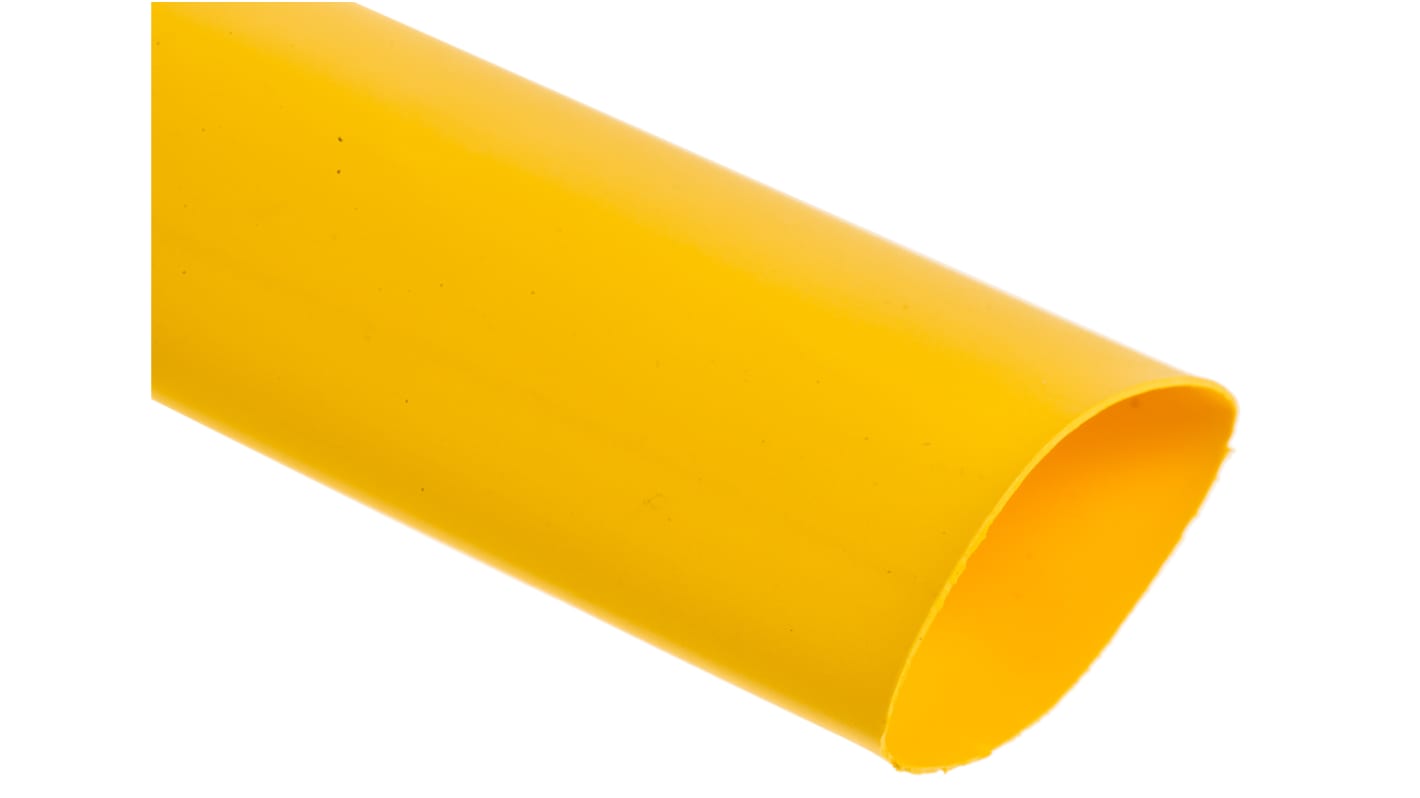 Tubo termorretráctil RS PRO de Poliolefina Amarillo, contracción 2:1, Ø 19.1mm, long. 1.2m