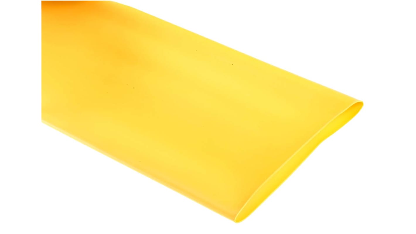 RS PRO Heat Shrink Tubing, Yellow 50.8mm Sleeve Dia. x 1.2m Length 2:1 Ratio