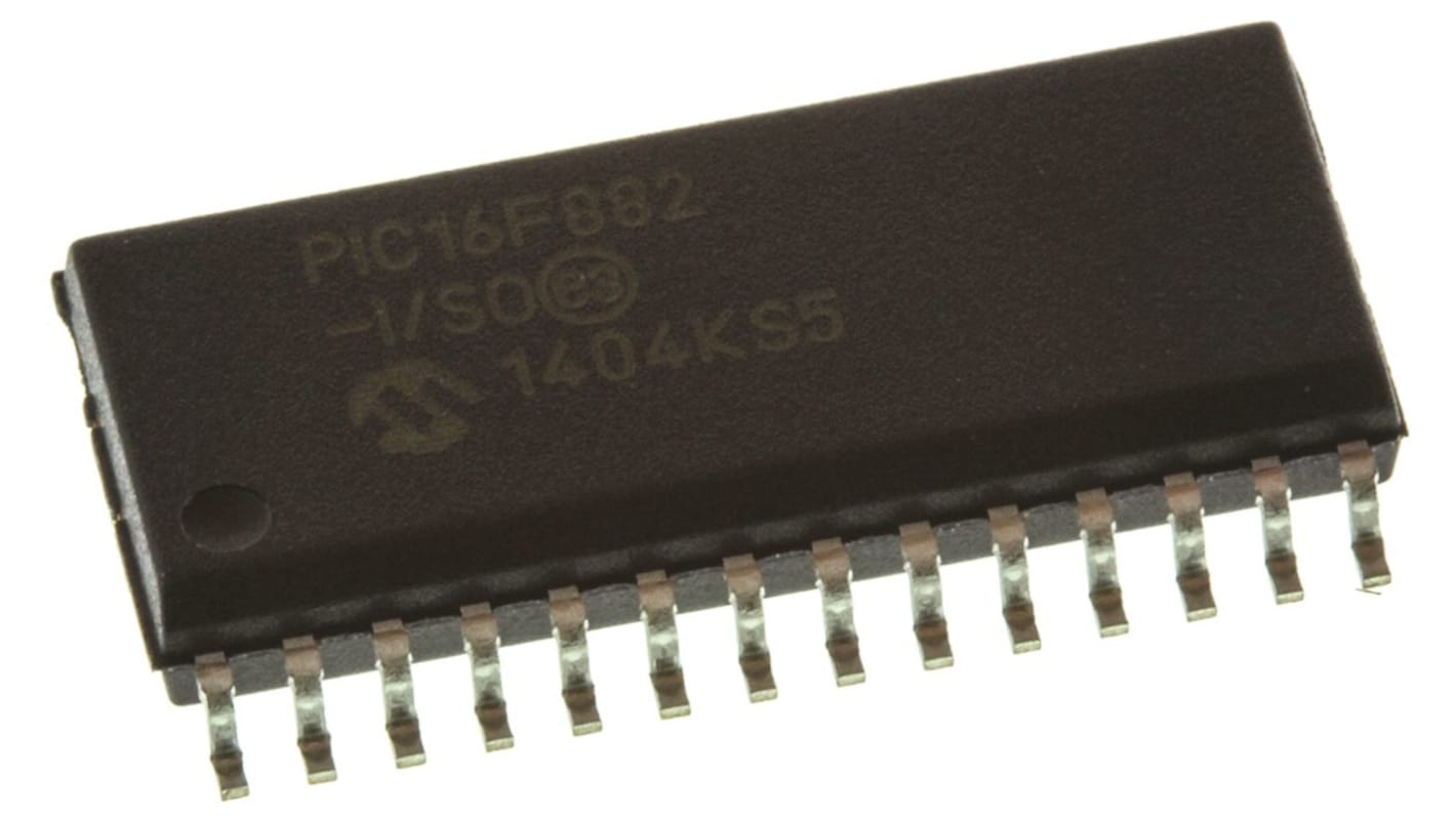 Microcontrollore Microchip, PIC, SOIC, PIC16F, 28 Pin, Montaggio superficiale, 8bit, 20MHz