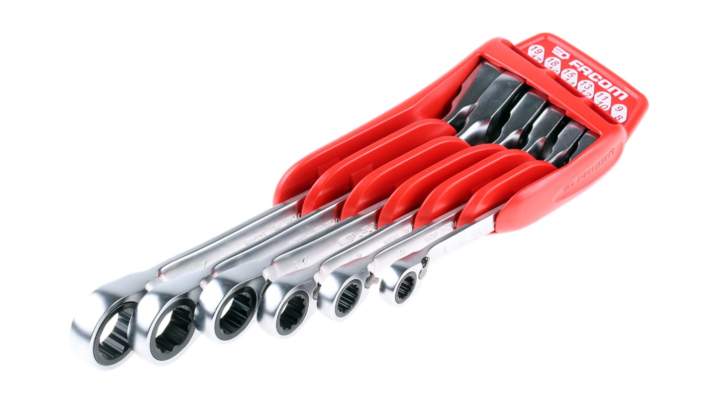 Facom 65.JP Series 6-Piece Spanner Set, 8 x 9 → 17 x 19 mm