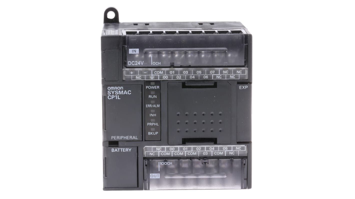 Omron PLC CPU, CP1L serien, 14 I/O Porte, USB, Programkapacitet 5000 Trin 10000 (datahukommelse) ord, 5000