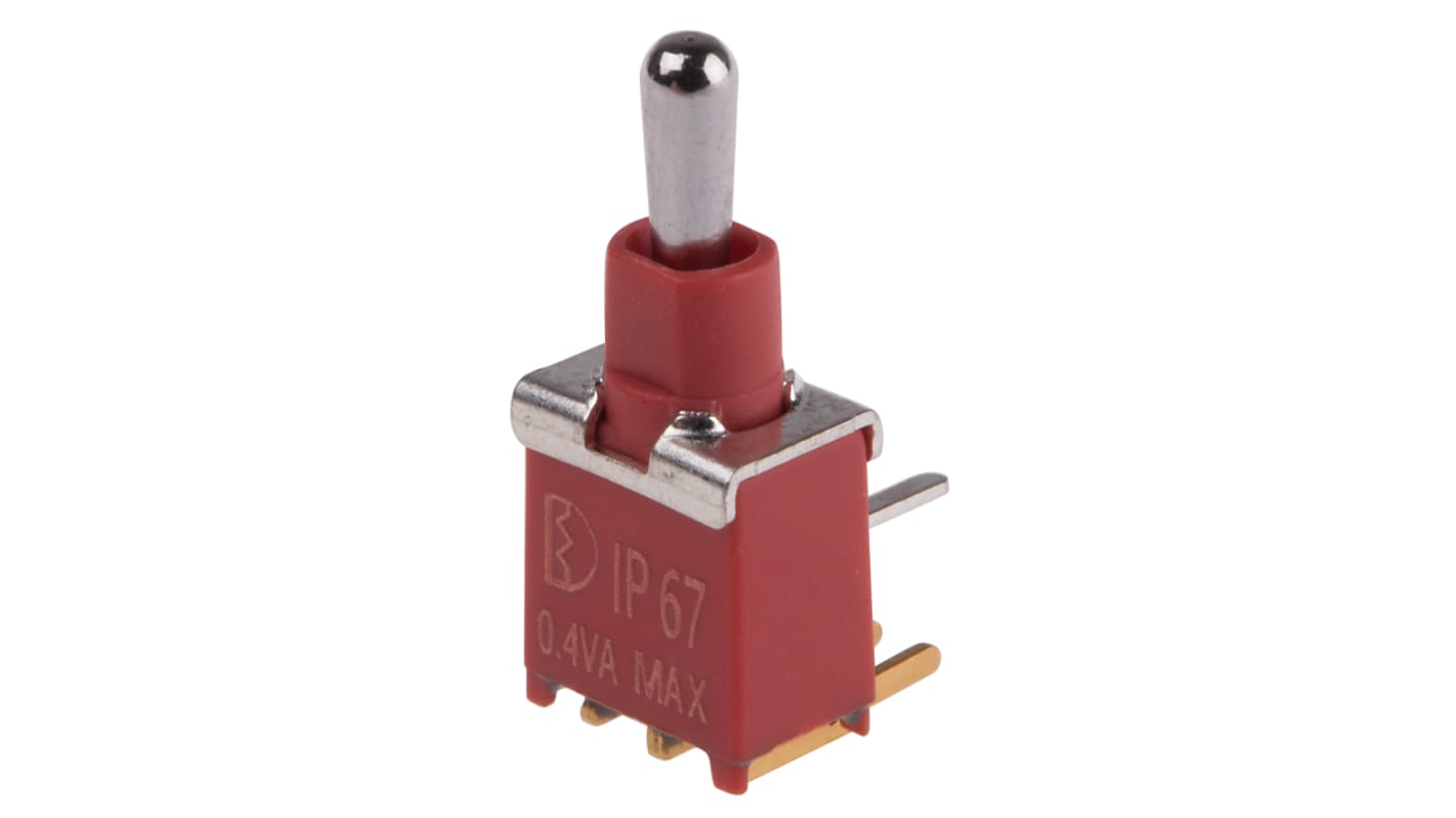 RS PRO Toggle Switch, PCB Mount, On-Off-On, SPDT, Through Hole Terminal