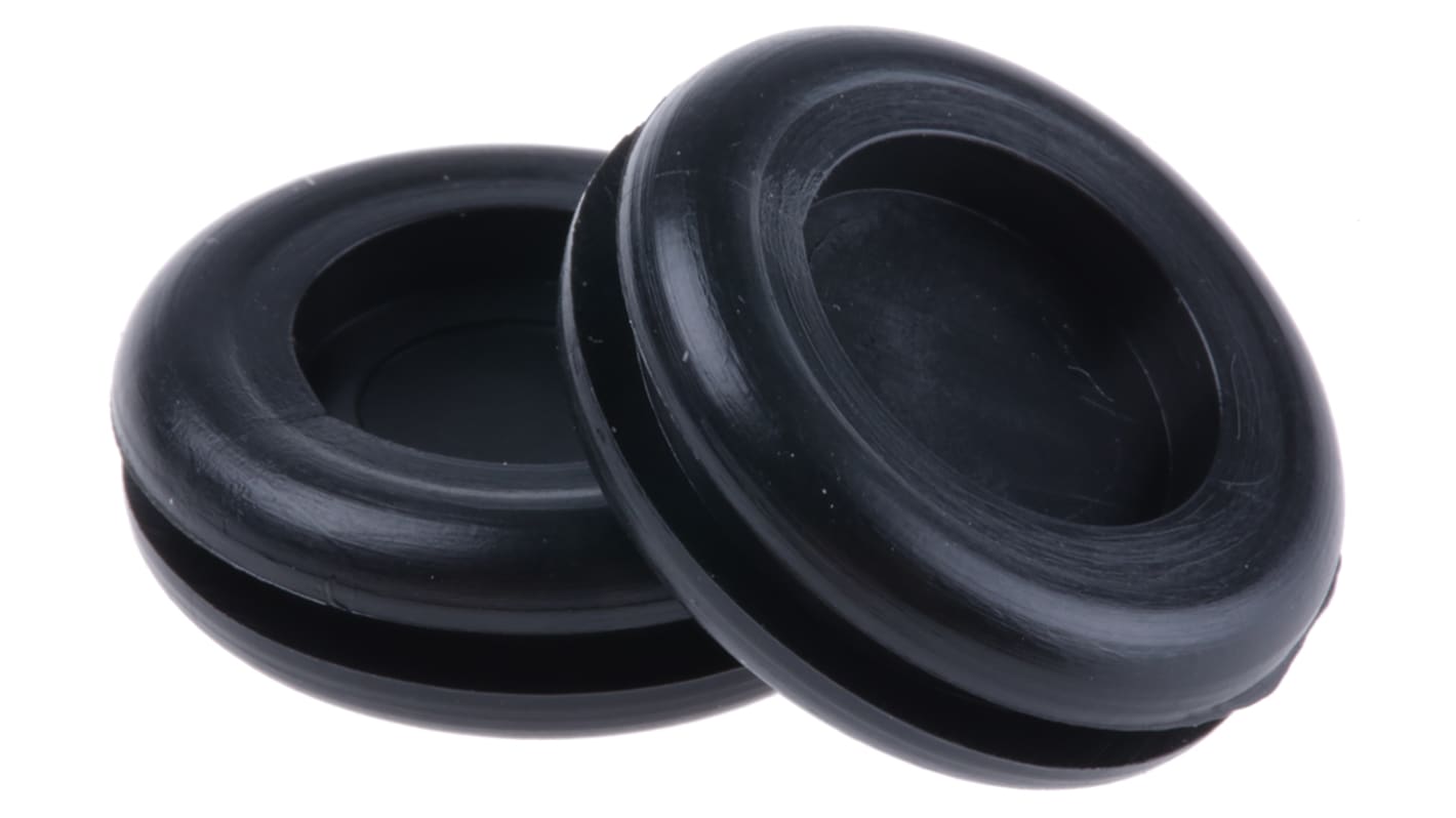 Essentra Black PVC 16mm Cable Grommet for Maximum of 11mm Cable Dia.