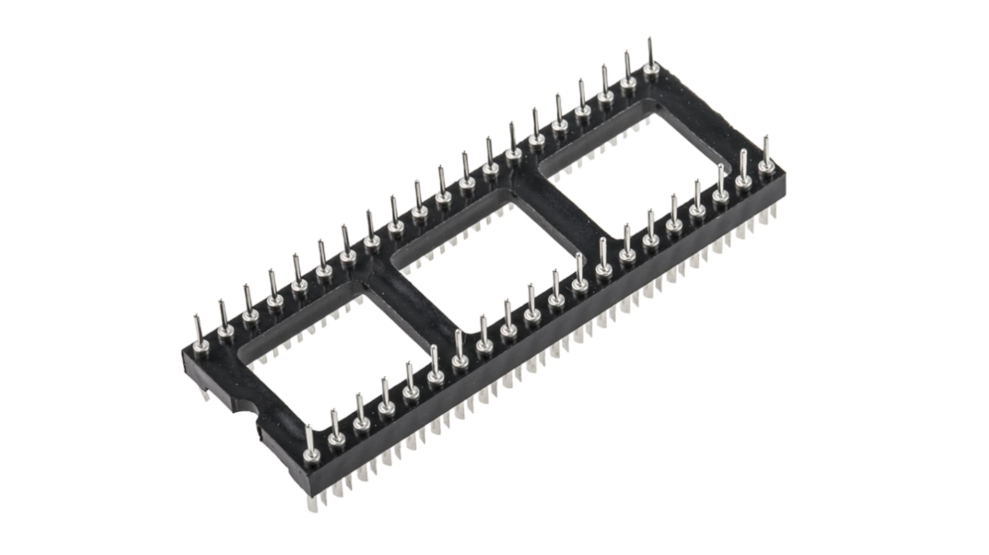 Patice Dip IC, rozteč: 2.54mm, počet kontaktů: 40, Průchozí otvor, pokovení: Cín přes nikl, 1A RS PRO