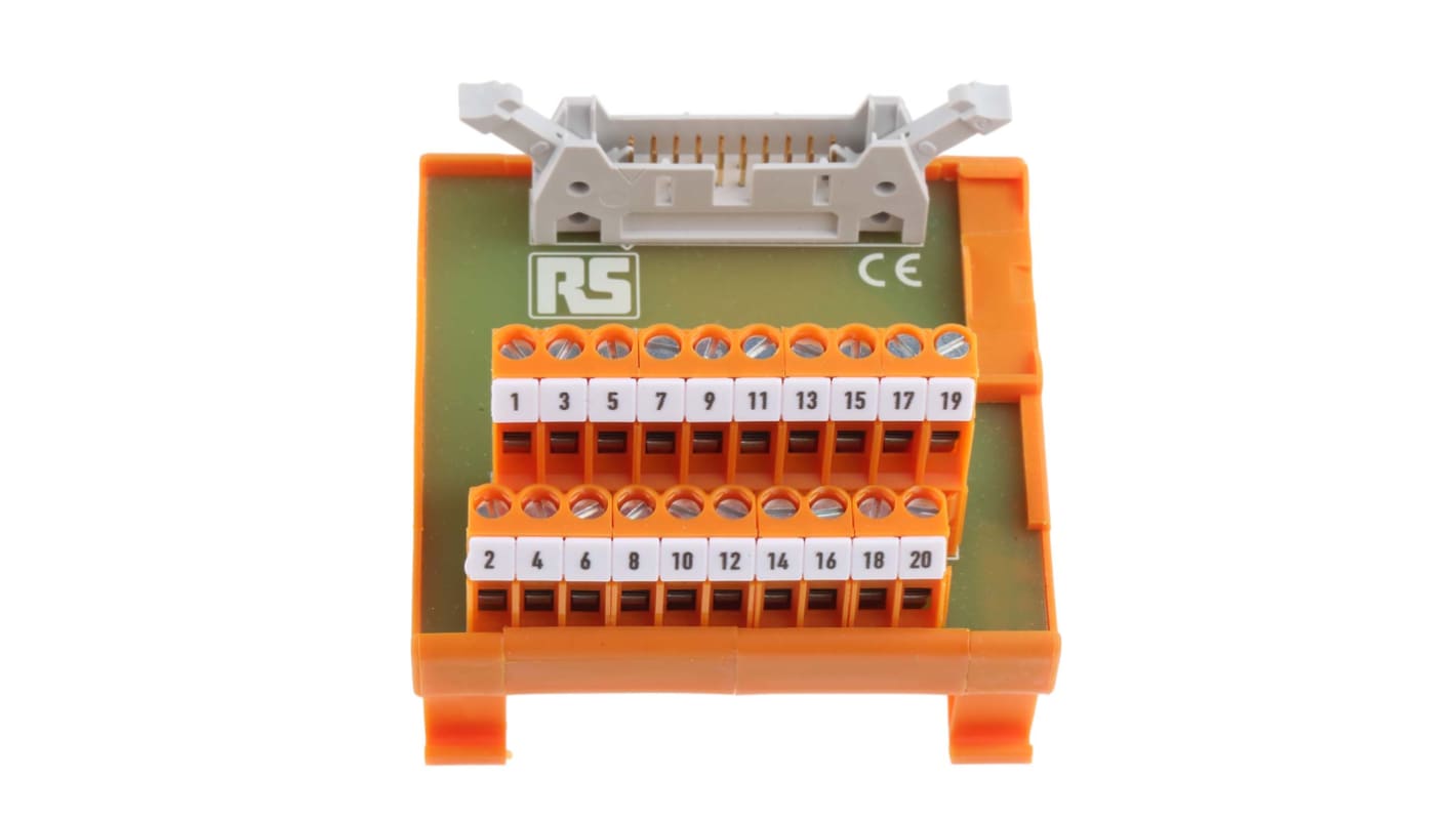 Modul rozhraní, IDC, Montáž na lištu DIN, počet kontaktů: 20, 50 V, 1A, délka: 70mm