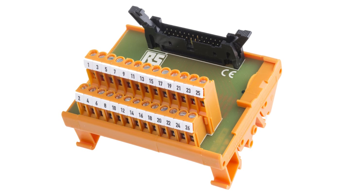 Modulo di interfaccia, RS PRO, IDC, Montaggio guida DIN, 26 poli, 50 V, 1A