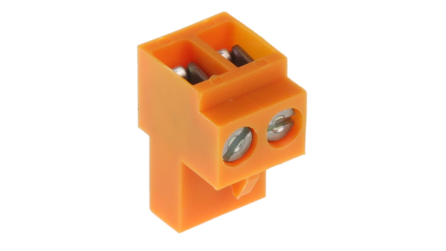 Aislante para conector industrial Hembra Weidmüller de 2 vías , paso 5.08mm, 14A, de color Naranja, montaje de cable,