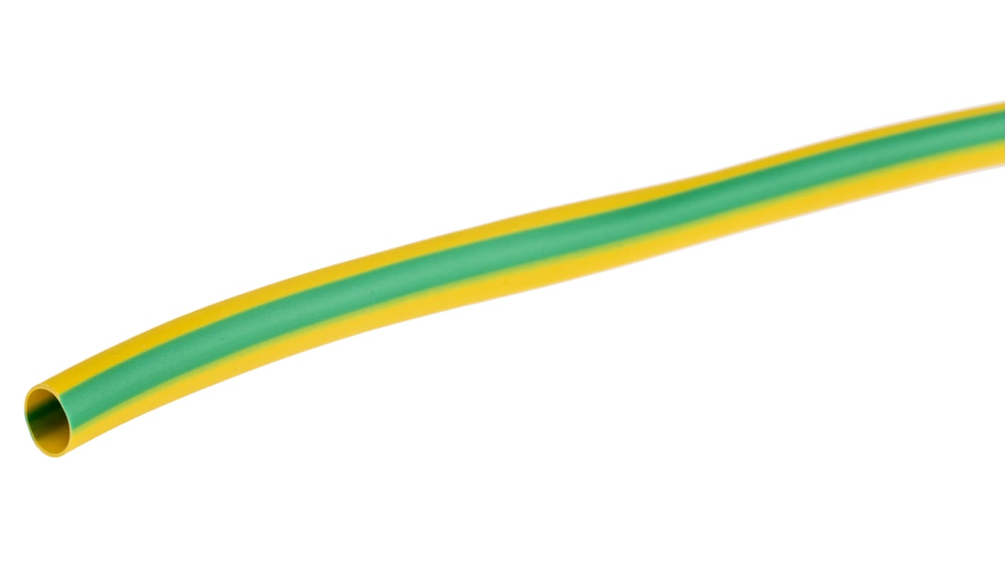 Gaine 6mm RS PRO, Vert/Jaune en PVC, 10m