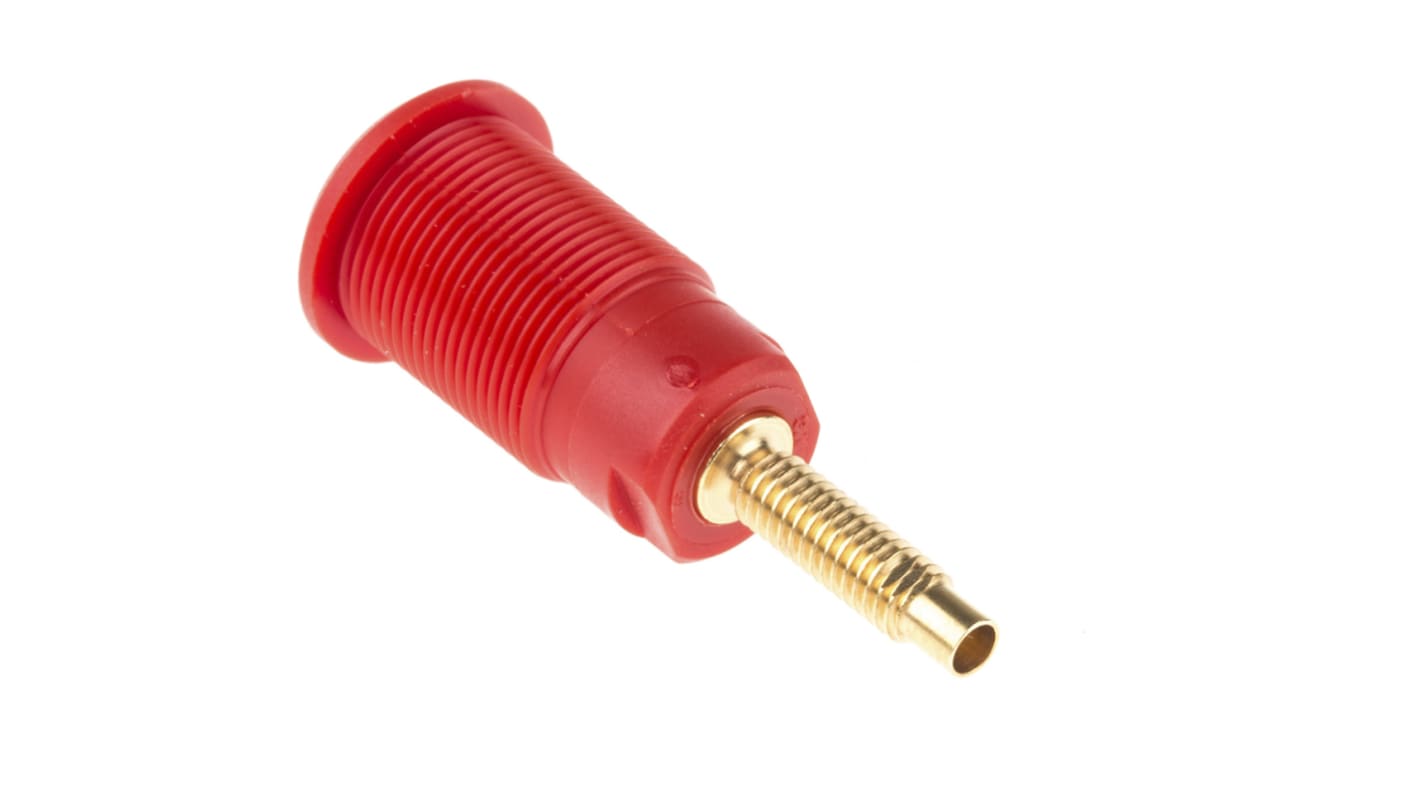 Presa a banana Staubli, Femmina, Rosso, 32A, 4 mm