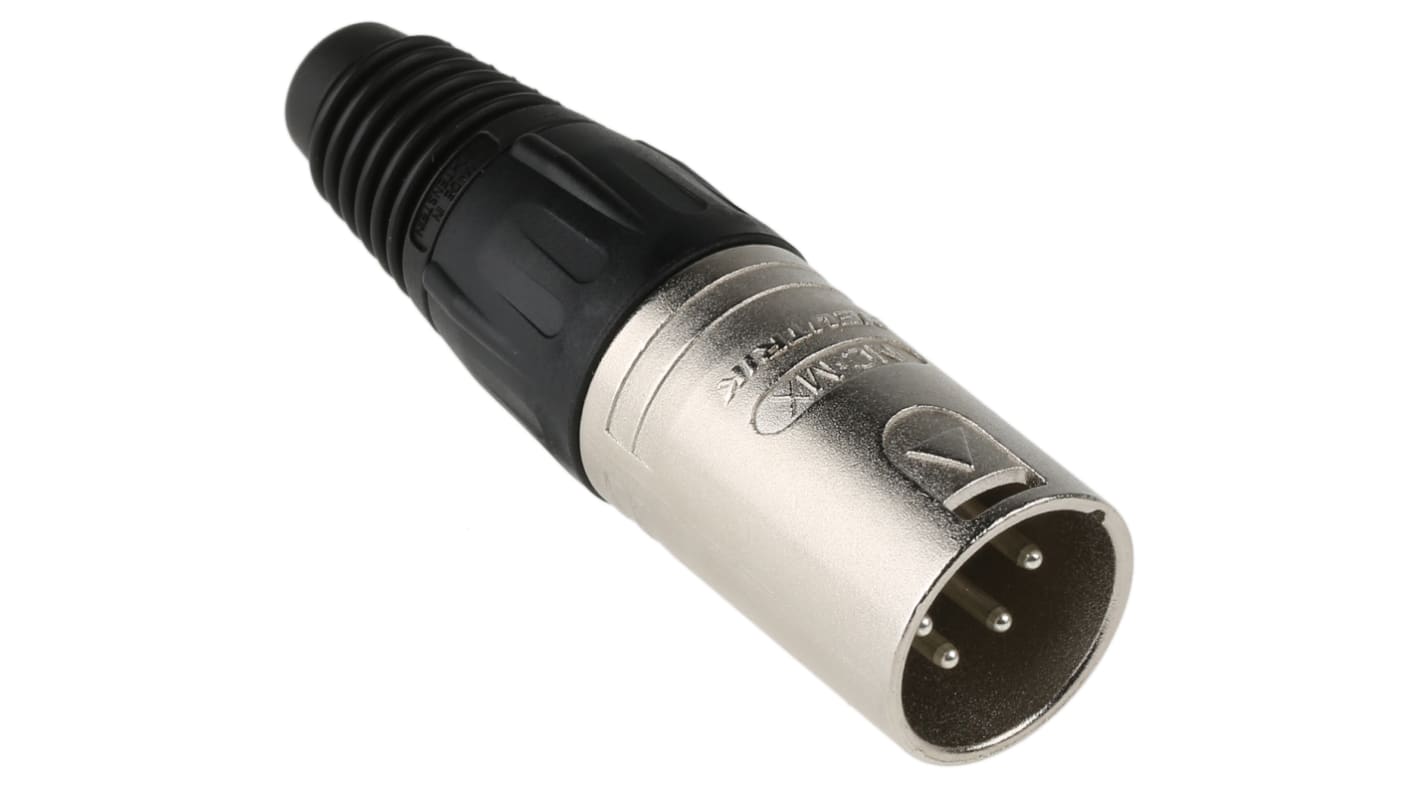 NC4MX | Neutrik Cable Mount XLR Connector, Male, 50 V, 4 Way, Silver ...