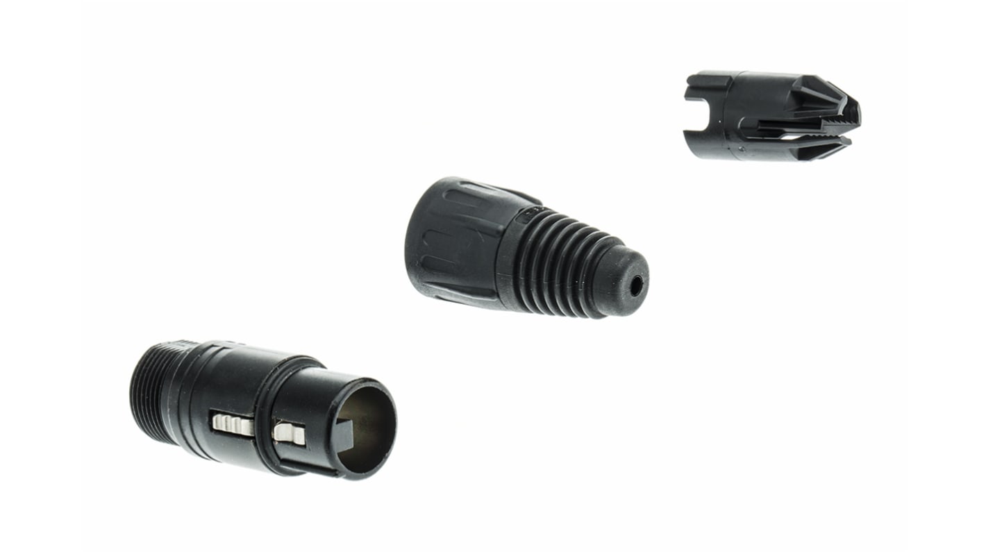 Neutrik-Connecteur XLR Femelle Droit 3 voies Montage sur câble, placage Argent sur Nickel