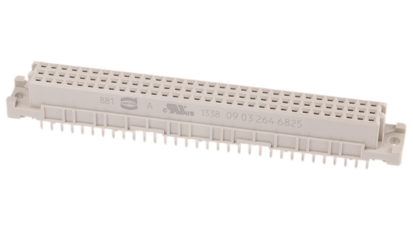 Harting 64 Way 2.54mm Pitch, Type C Class C2, 2 Row, Straight DIN 41612 Connector, Socket