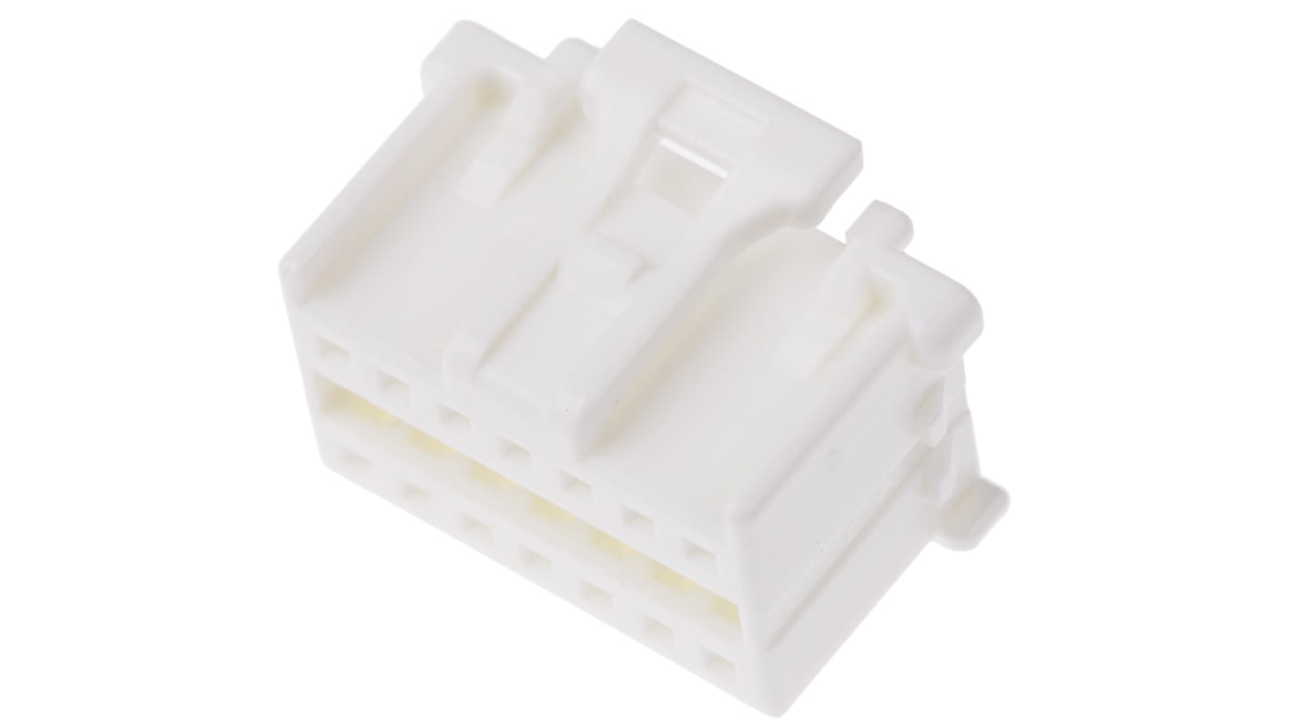 Carcasa de conector Molex 51353-1400, Serie MicroClasp, paso: 2mm, 14 contactos, 2 filas, Recto, Hembra, Montaje de