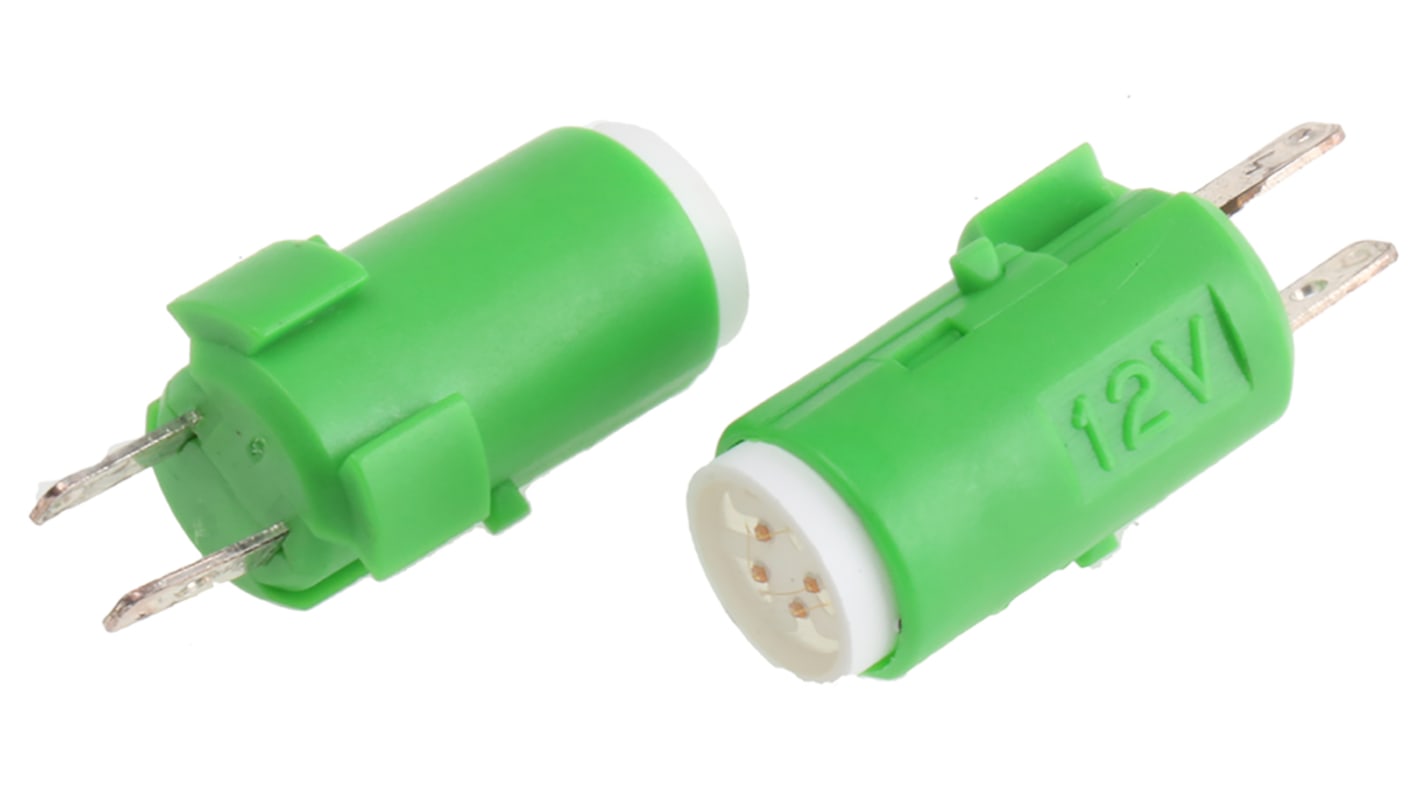Omron LED表示ランプ 緑 定格電圧：12 V dc