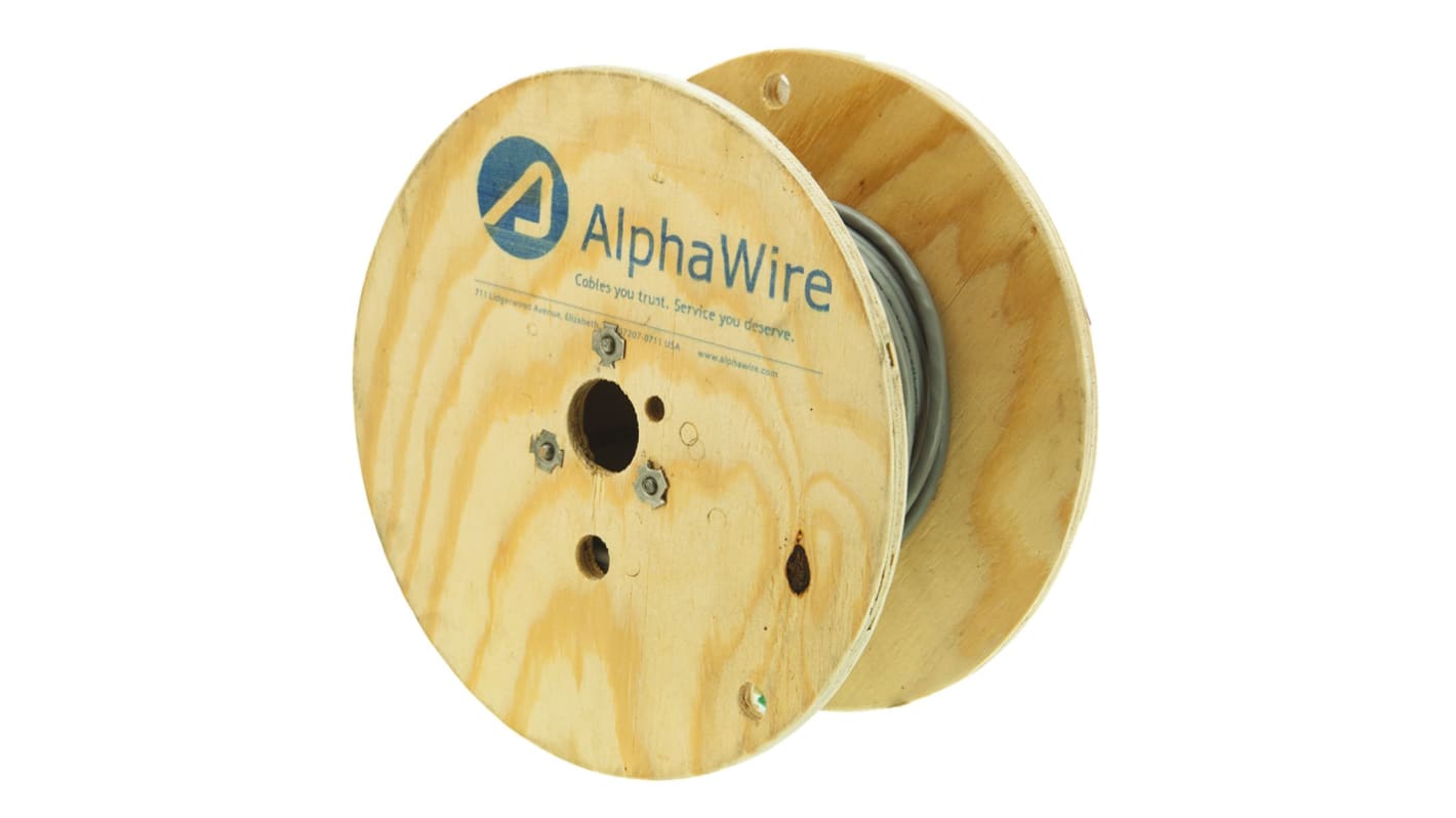 Alpha Wire Multipair Industrial Cable, 3 Pairs, 22 AWG, Screened, 30m, Grey Sheath