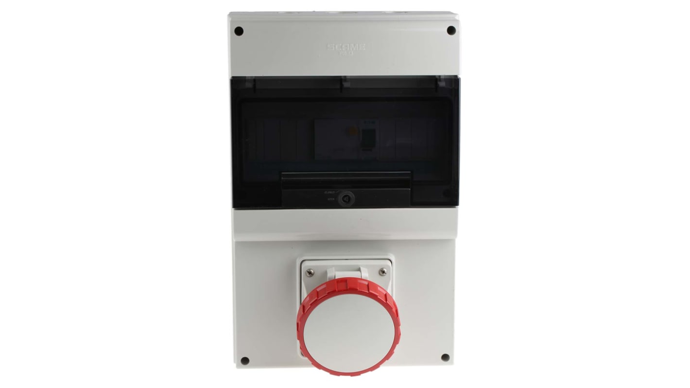 671.6317-RW | Scame, DOMINO IP66 Red Wall Mount 3P + N + E RCD ...