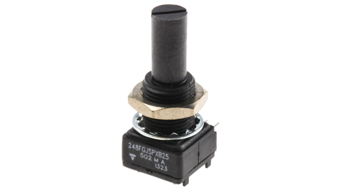 Vishay 5kΩ Rotary Potentiometer 1-Gang, Panel Mount (Through Hole), 248FGJS0XB25502MA