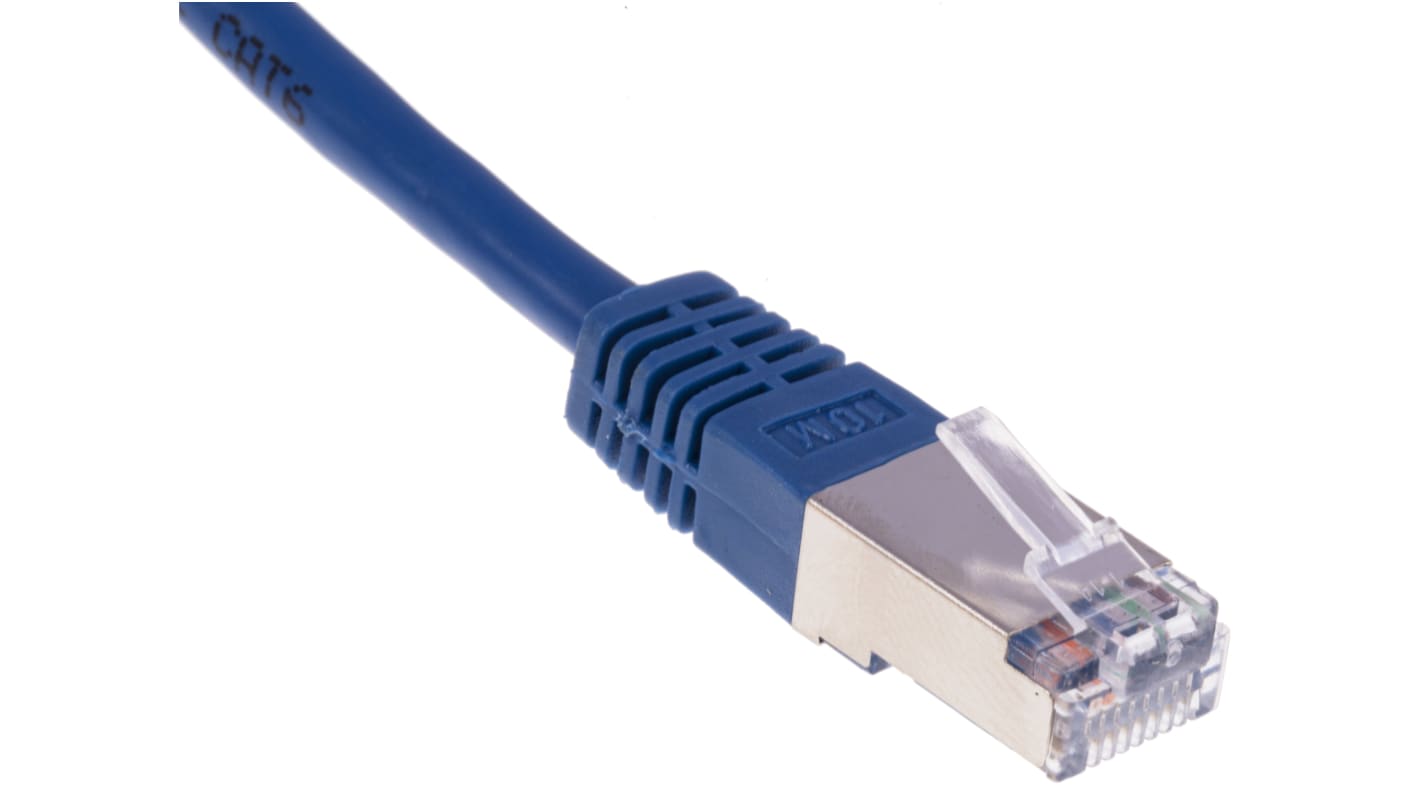 RS PRO Cat6 Male RJ45 to Male RJ45 Ethernet Cable, S/FTP, Blue PVC Sheath, 10m