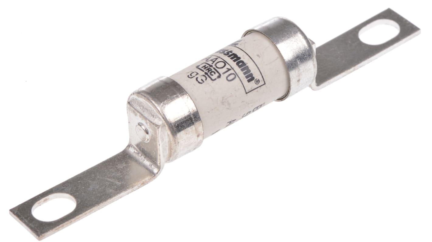 Fusible de cuchillas perforadas excéntricas Eaton Bussmann, A2, gG, 550V ac, 10A, BS88, IEC 60269