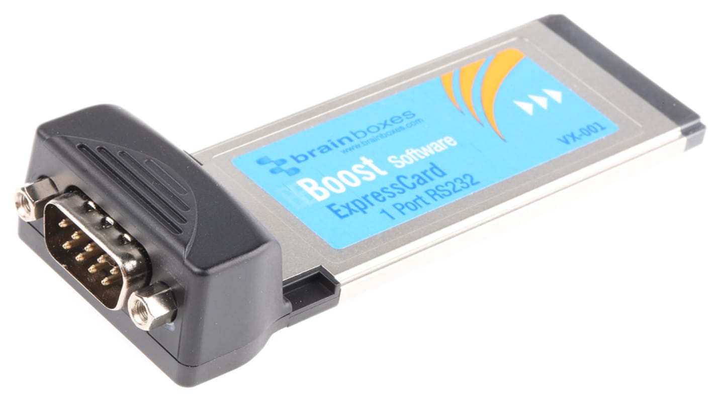 Brainboxes ExpressCard Erweiterungskarte Seriell, 1-Port RS-232 921.6Kbit/s 128 (Sender) B, 256 (Empfänger) B