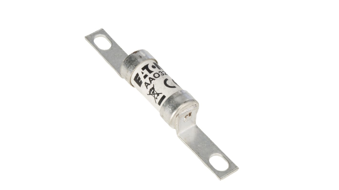 Fusibile a standard britannico, Eaton, 32A, fusibile A2, standard &#149; BS88, IEC 60269, fori di fissaggio da 73mm, cat. gG