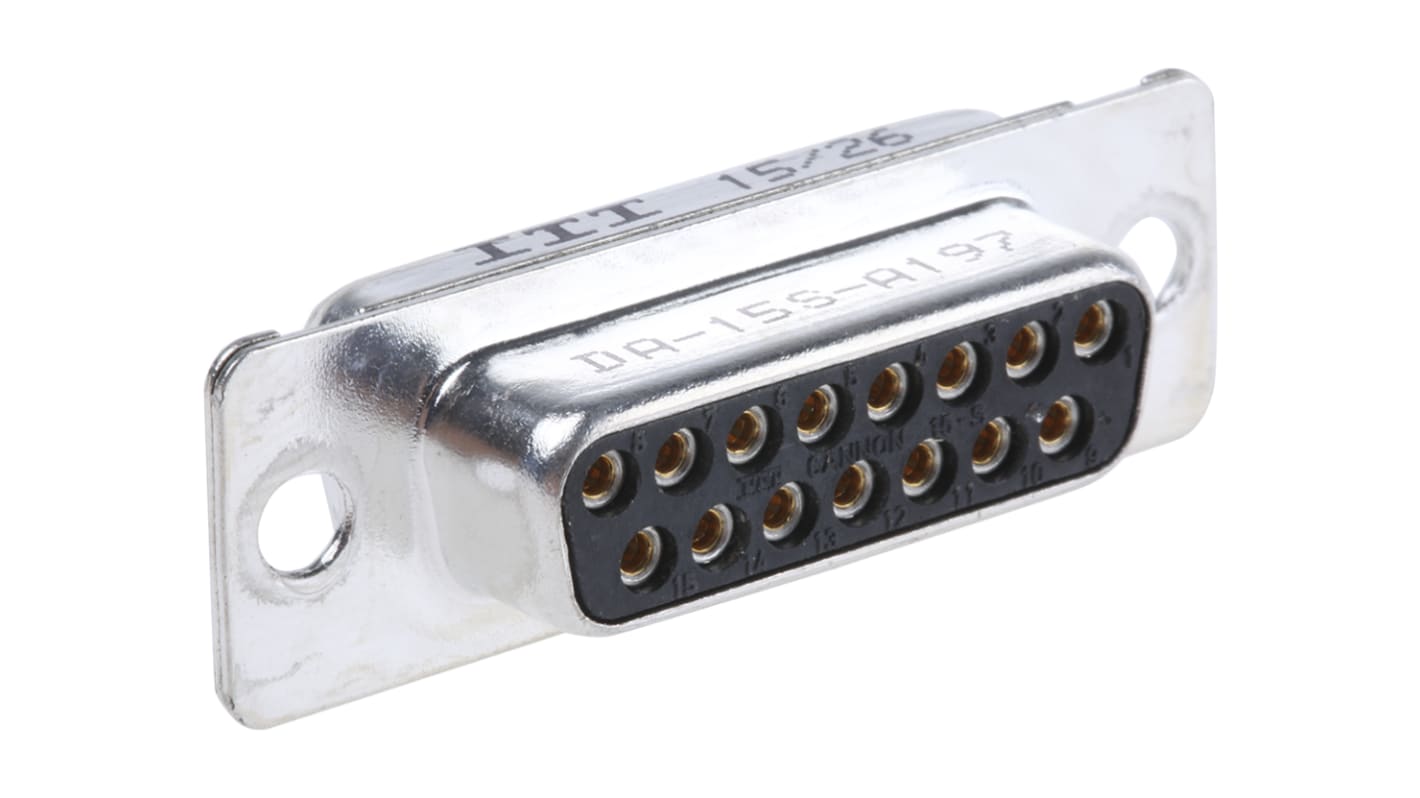 1210732056 D ITT Cannon D* 15 Way Panel Mount Dsub Connector Socket