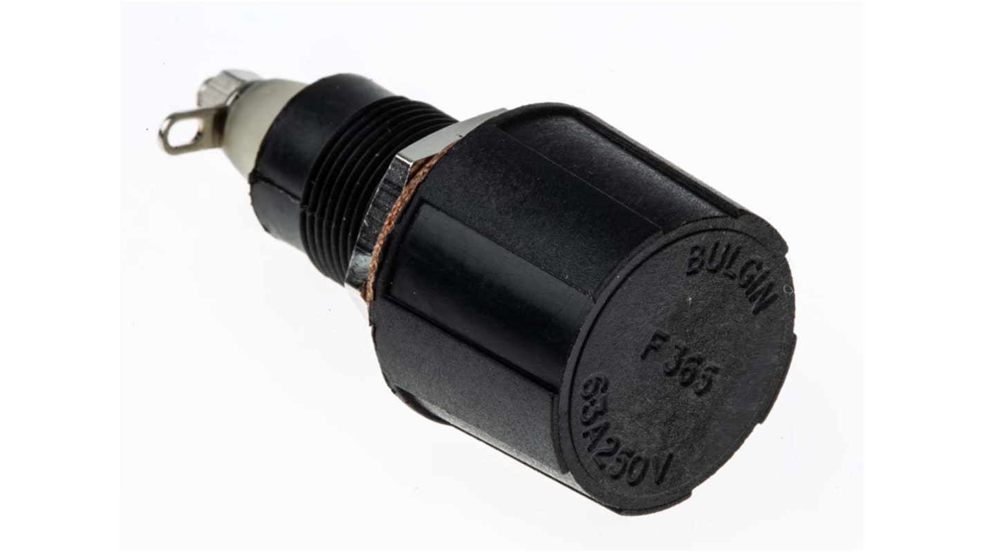 パネル取り付けヒューズホルダ Bulgin 6.3A FX, 250V ac