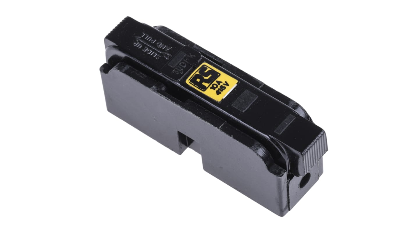 RS PRO Sínes rögzítésű biztosítótartó 10A for 6.3 x 32mm Fuse 415V ac