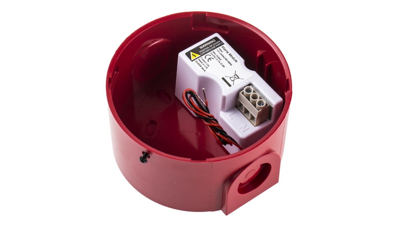 Base alimentata Eaton POWERED BASE - RED serie Fulleon per Segnalatori acustici e luminosi Flashni