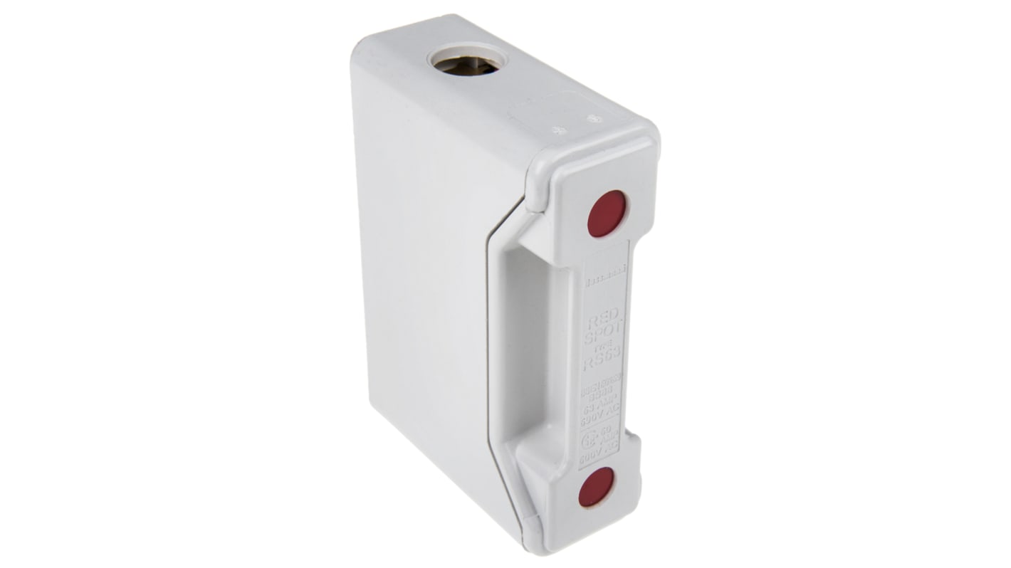 RS63HWH | Eaton 63A Rail Mount Fuse Holder for A3 Fuse, 1P, 690V ac | RS