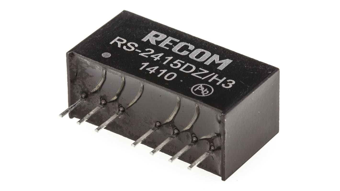 Convertisseur DC-DC Recom, RS, Montage traversant, 2W, 2 sorties, ±15V c.c., ±67mA