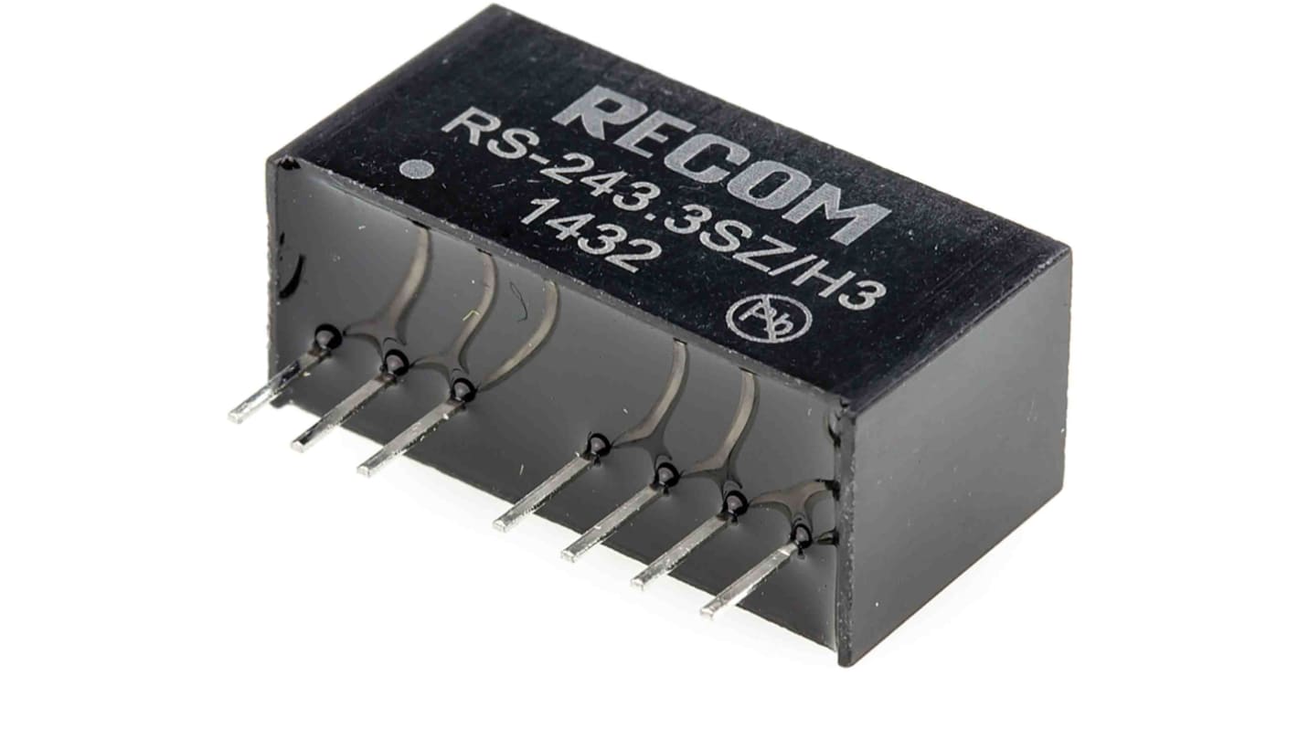 Recom RS DC/DC-Wandler 2W 24 V dc IN, 3.3V dc OUT / 500mA Durchsteckmontage 3kV dc isoliert