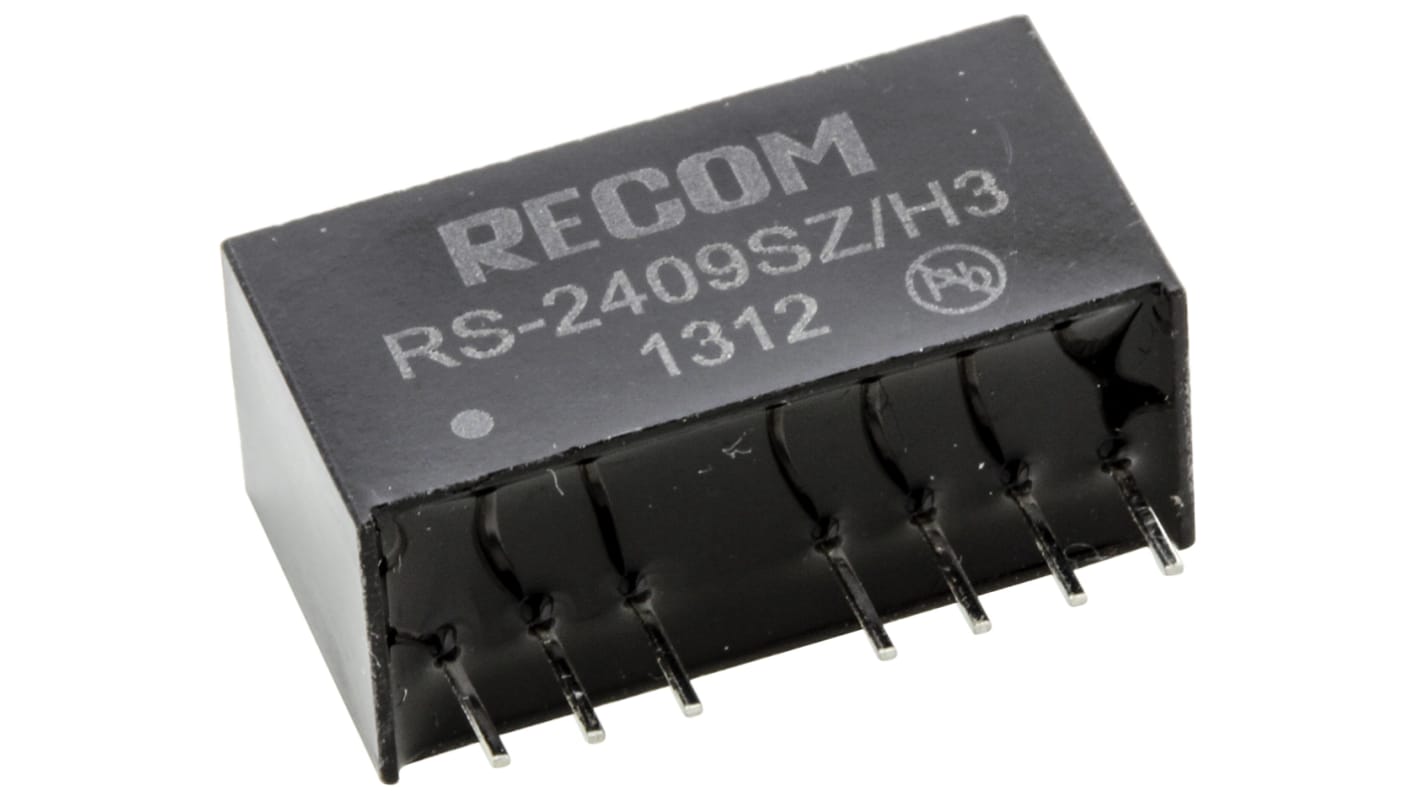 Recom RS DC/DC-Wandler 2W 24 V dc IN, 9V dc OUT / 222mA Durchsteckmontage 3kV dc isoliert