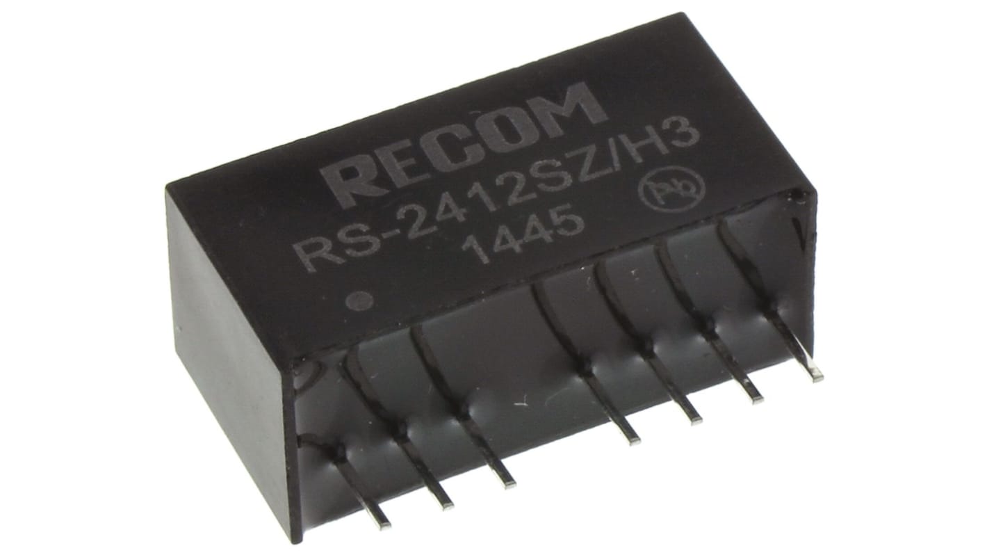 Convertisseur DC-DC Recom, RS, Montage traversant, 2W, 1 sortie, 12V c.c., 166mA