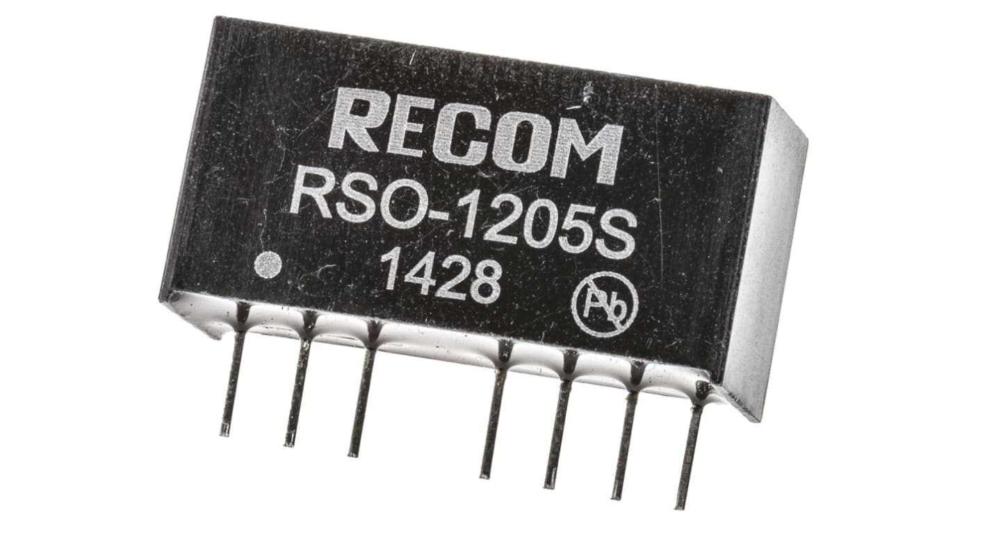 Recom DC-DCコンバータ Vout：5V dc 9 → 18 V dc, 1W, RSO-1205S