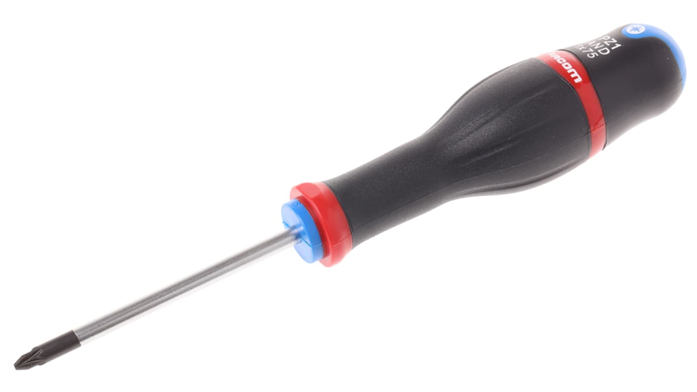 Facom Pozidriv Screwdriver, PZ1 Tip, 75 mm Blade, 184 mm Overall