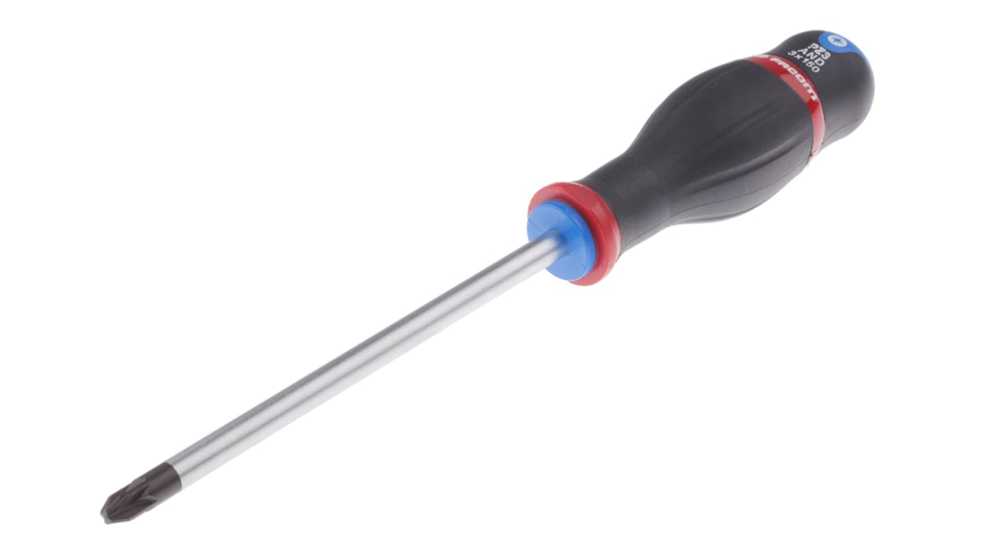 Facom Pozidriv  Screwdriver, PZ3 Tip, 150 mm Blade, 275 mm Overall