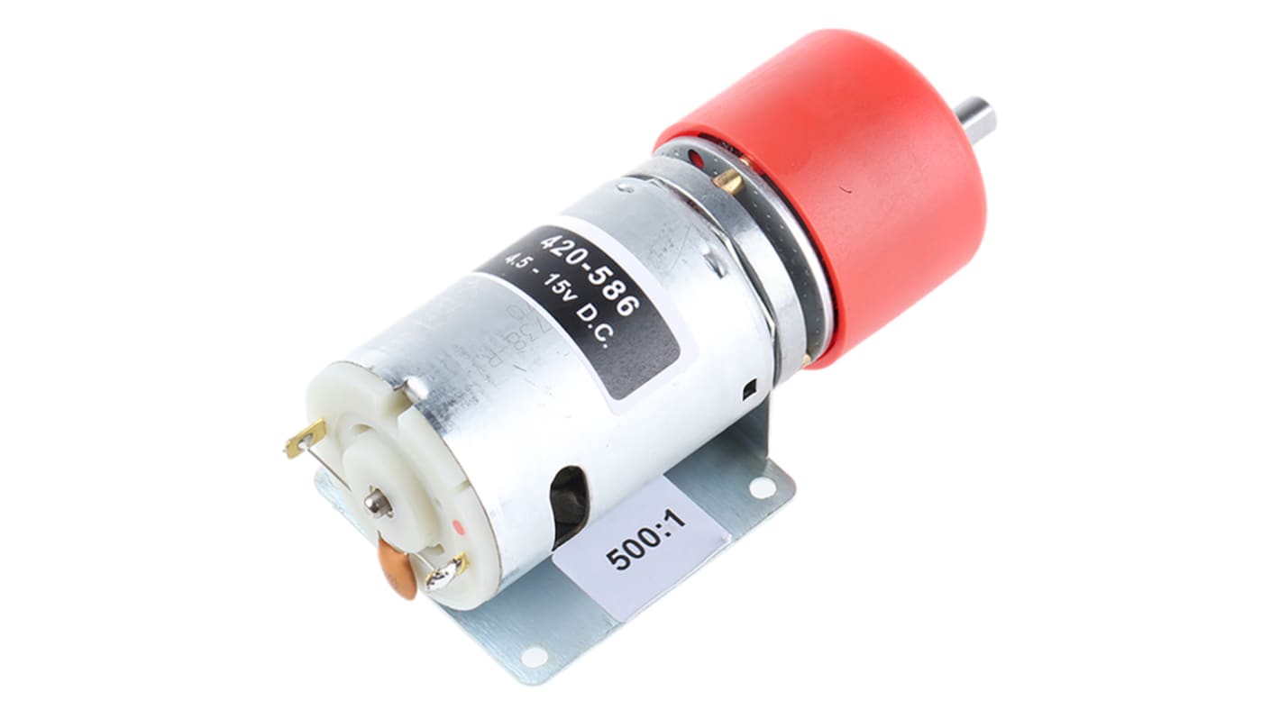 RS PRO Bürsten-Getriebemotor bis 59 Ncm, 12 V dc / 19,8 W, Wellen-Ø 6mm, 37mm x 78mm