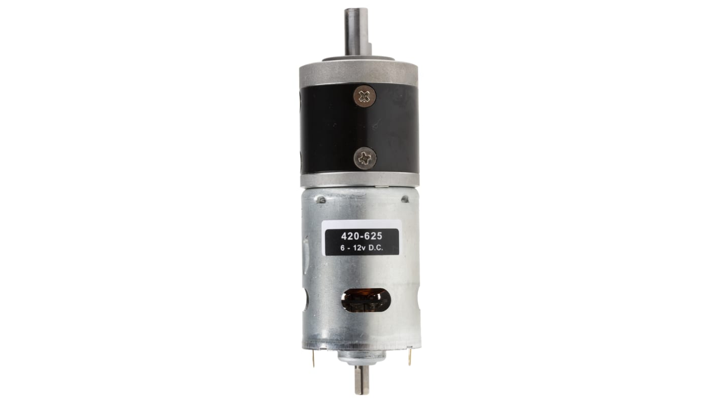 DC gearmotor, Børstegear, Hastighed: 1085 o/min., 38,7 W, 12 V dc, 4,61 A