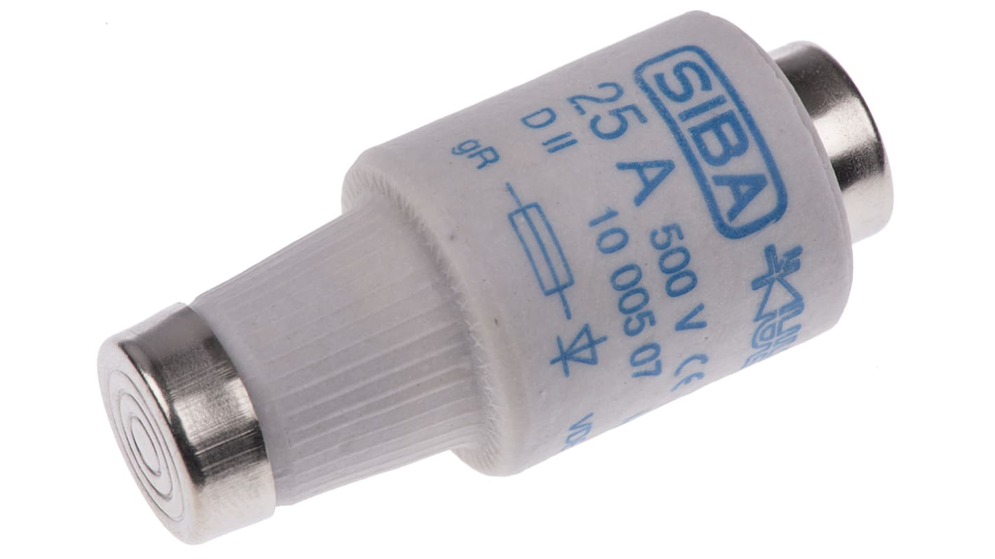 Fusible diazed SIBA, 10-005-07/25A, 25A, DII, Rosca E27, gR 500V ac