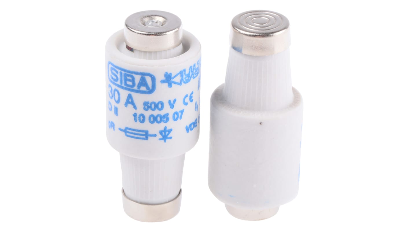 SIBA 30A DII Diazed Fuse, E27 Thread Size, gR, 500V ac