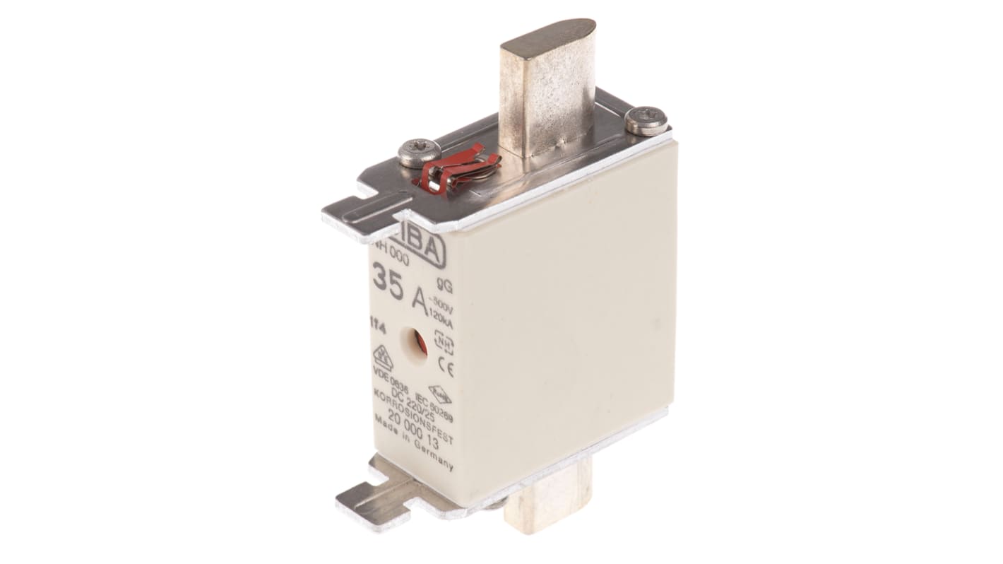 SIBA 35A Centred Tag Fuse, NH000, 500V ac