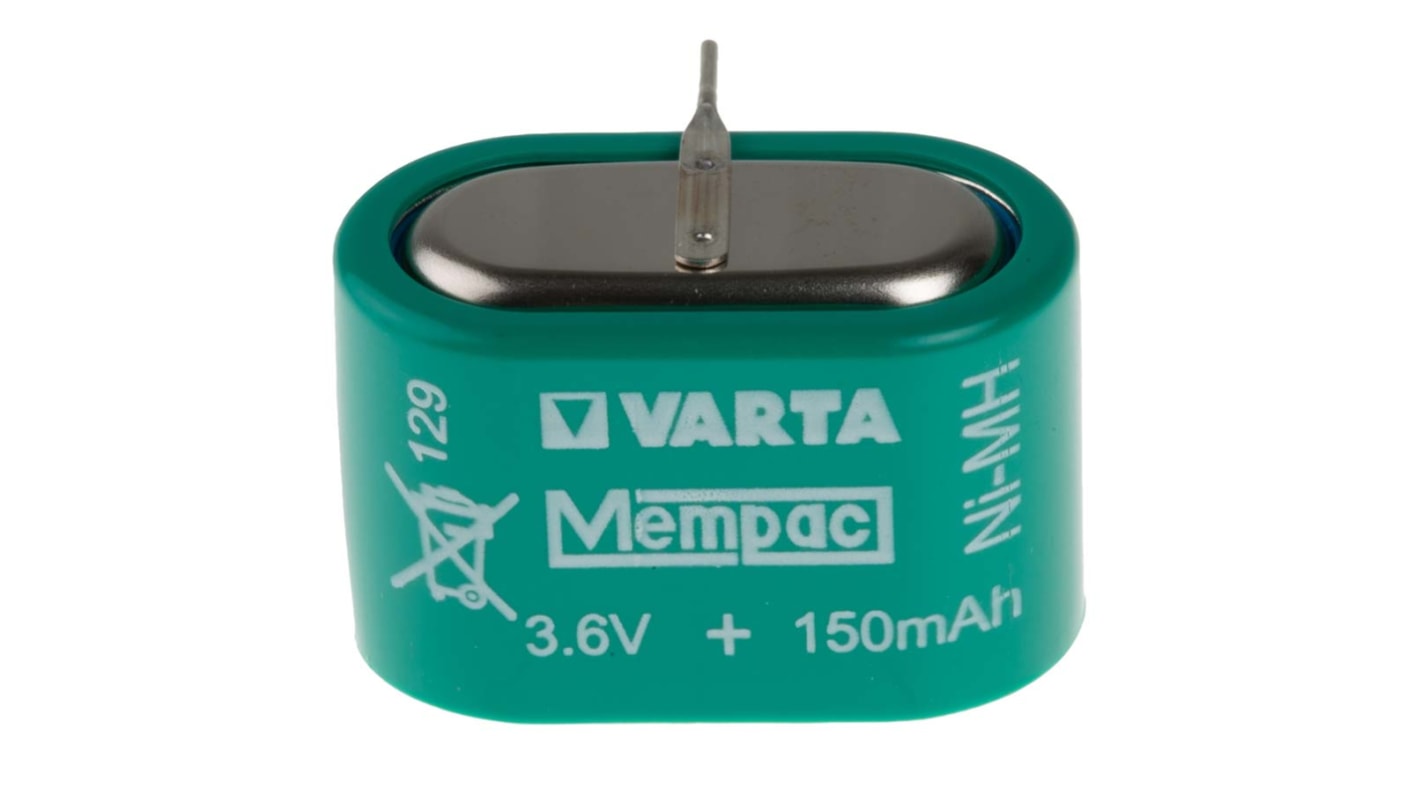 55615603940 | Varta V150H NiMH Knopfzellen Akku 3.6V / 150mAh, Löt 