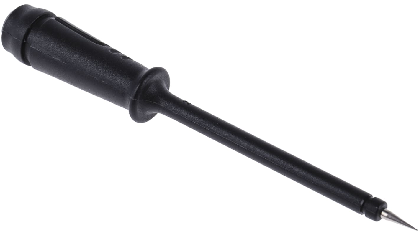 Sonda de prueba, 1A, 50V ac, punta 2mm, Negro