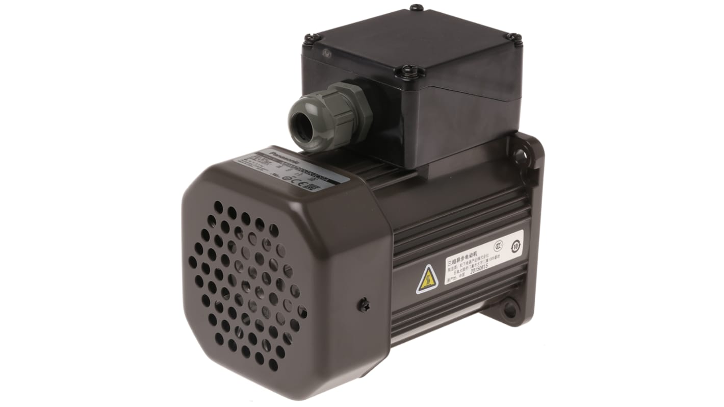 Motor AC de inducción, trifásico, reversible, Panasonic M9M, 4 polos, 400 V, 90 W, 1350 rpm a 415 V, 1,6 Nm