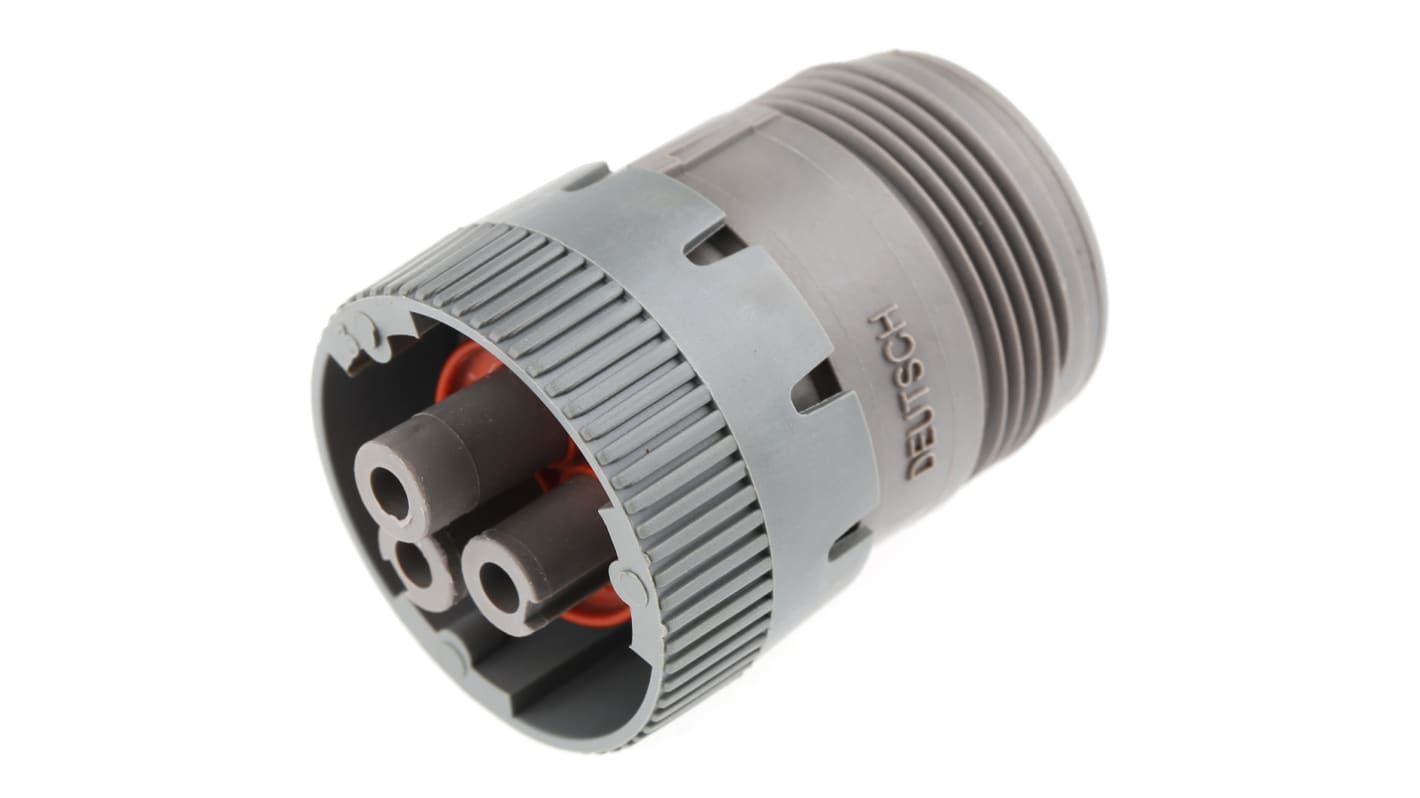 Deutsch Circular Connector, 3 Contacts, Cable Mount, Plug, Female, IP67, HD10 Series