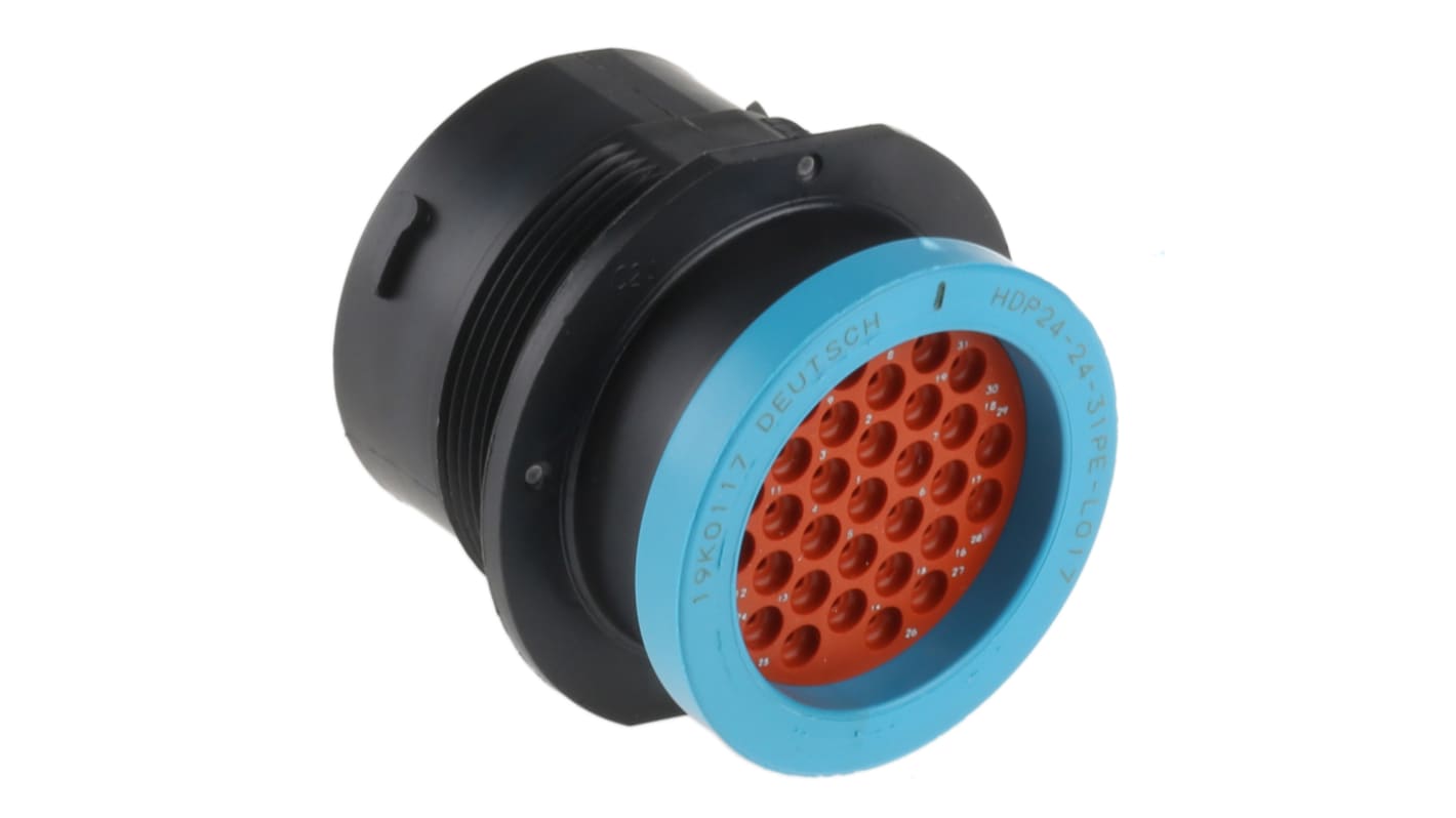 Deutsch Circular Connector, 31 Contacts, Cable Mount, Socket, Male, IP67, HD20 Series