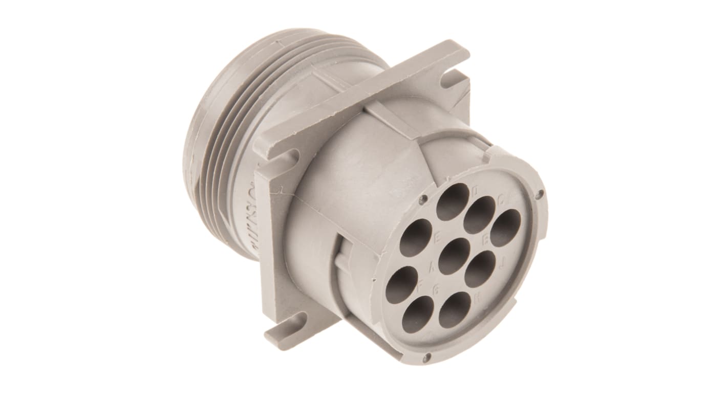 Deutsch Circular Connector, 9 Contacts, Cable Mount, Socket, Male, IP67, HD10 Series