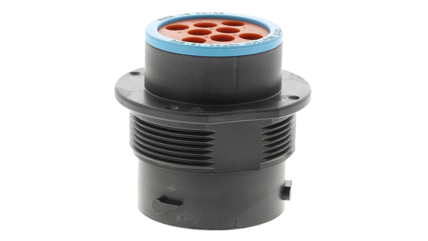 Deutsch Circular Connector, 8 Contacts, Panel Mount, Socket, Male, IP67, HD20 Series